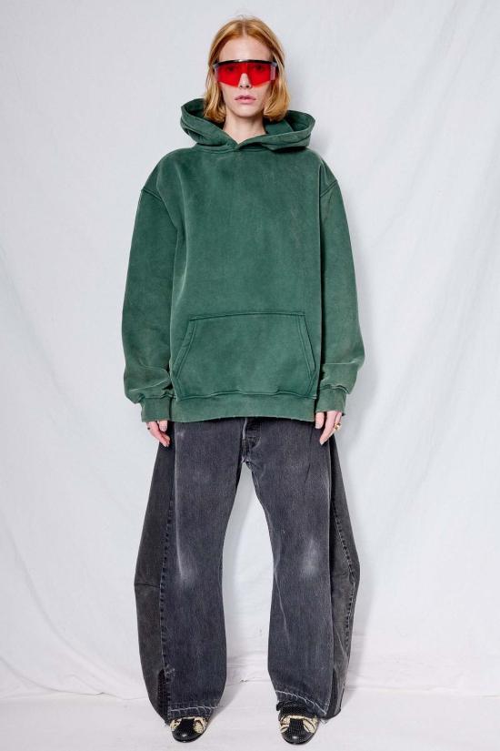  어셈블리 뉴욕 후드 티셔츠 어셈블리 페이디드 그린 후드 티셔츠 - ASSEMBLY NEW YORK