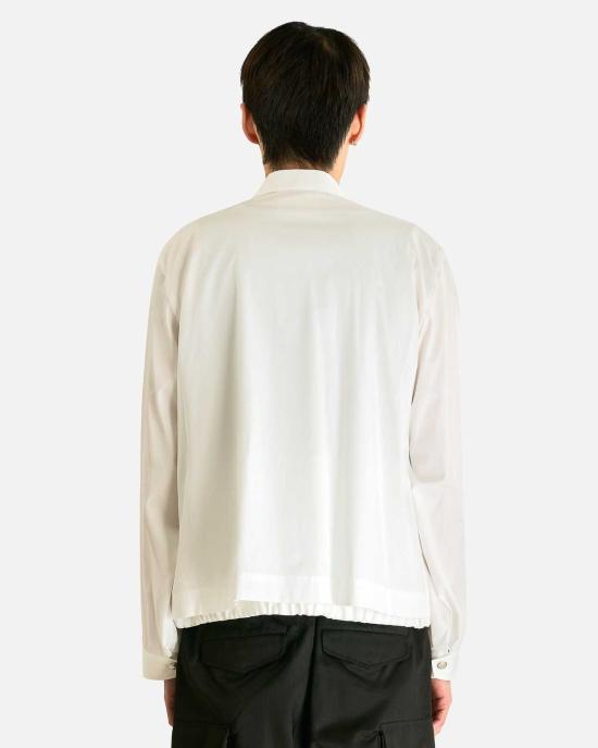  사카이 자켓 포플린 블라우스 재킷 오프 화이트 - SACAI