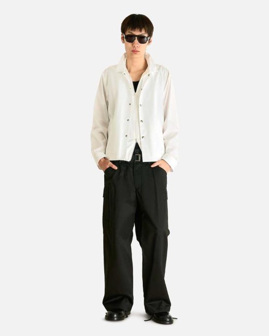  사카이 자켓 포플린 블라우스 재킷 오프 화이트 - SACAI