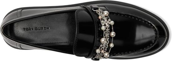 토리버치 로퍼 클래식 엠벨리시드 러그  퍼펙트 블랙 - TORY BURCH