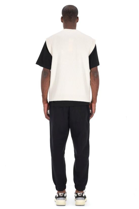 25FW 메종키츠네 폭스 헤드 울 립드 베스트 PM00810KT1149P700 White - MAISON KITSUNE