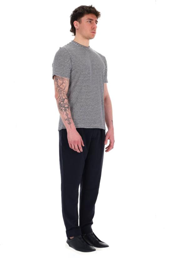 25SS 오피신 제네랄 반팔 티셔츠 MTEE226NAVY WHITE Grey - OFFICINE GENERALE