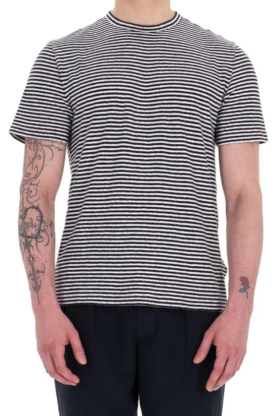 25SS 오피신 제네랄 반팔 티셔츠 MTEE226NAVY WHITE Grey - OFFICINE GENERALE