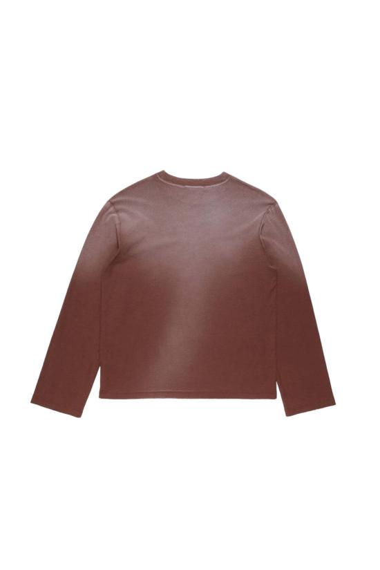  아크네 스튜디오 긴팔 티셔츠 로고 1996  초콜릿 브라운 - ACNE STUDIOS