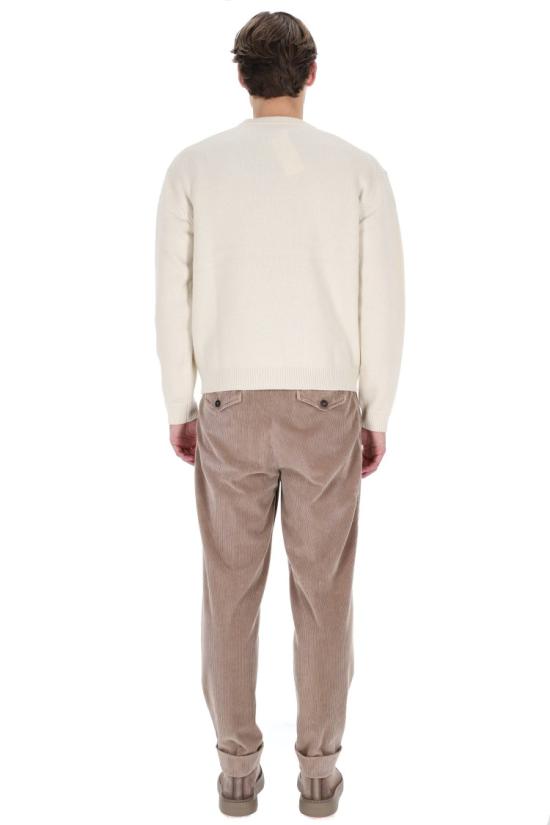 25FW 메종키츠네 폭스 헤드 인타르시아 메리노 스웨터 PM00816KM03290395 Neutrals - MAISON KITSUNE