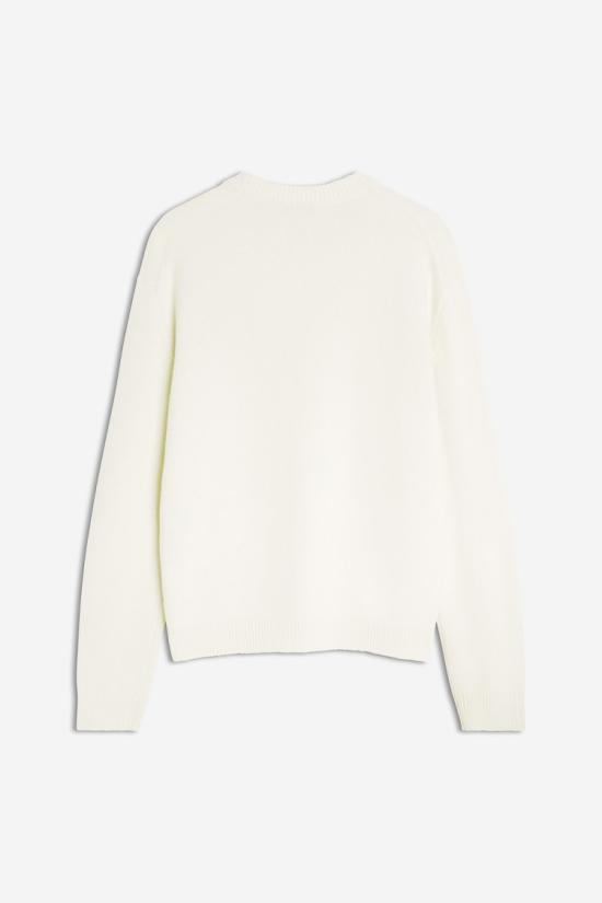 25FW 메종키츠네 폭스 헤드 인타르시아 메리노 스웨터 PM00816KM03290395 Neutrals - MAISON KITSUNE