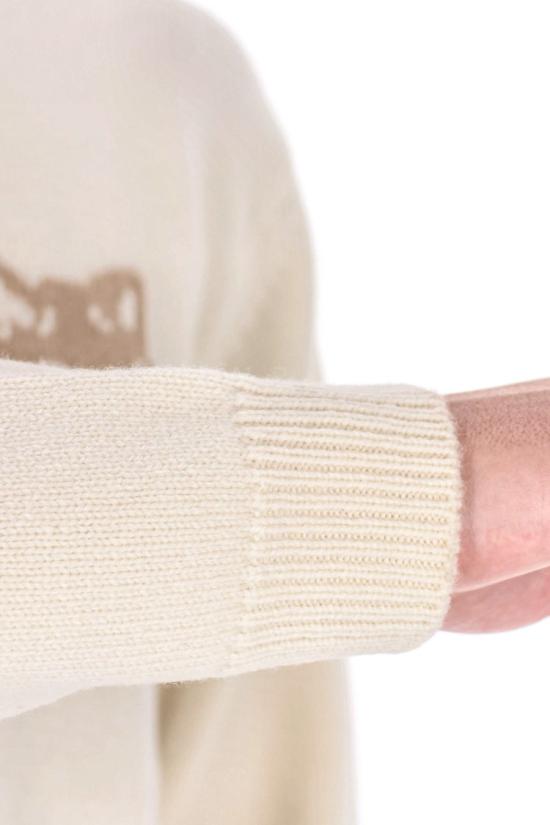 25FW 메종키츠네 폭스 헤드 인타르시아 메리노 스웨터 PM00816KM03290395 Neutrals - MAISON KITSUNE