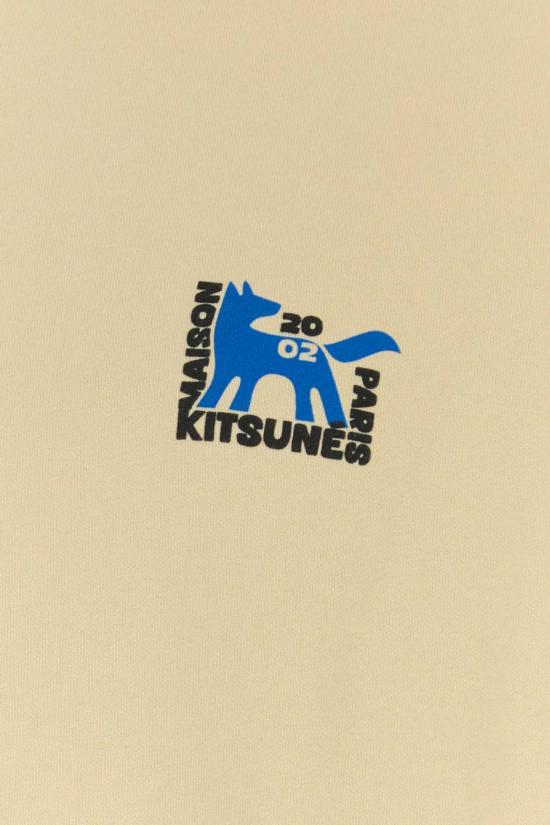  메종키츠네 후드 티셔츠 메종 키츠네 베이지 코튼 오버사이즈 스웨트셔츠 마카다미아 - MAISON KITSUNE
