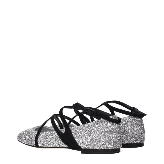  지미추 플랫 슈즈 아스토리아 플랫 발레 플랫 그레이 - JIMMY CHOO