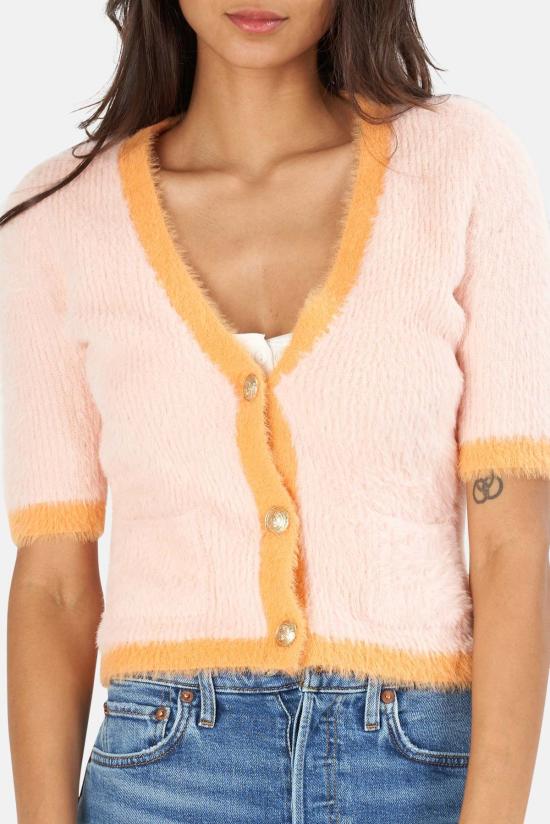  라장스 가디건 8612FUZ PINK ORANGE - L'AGENCE