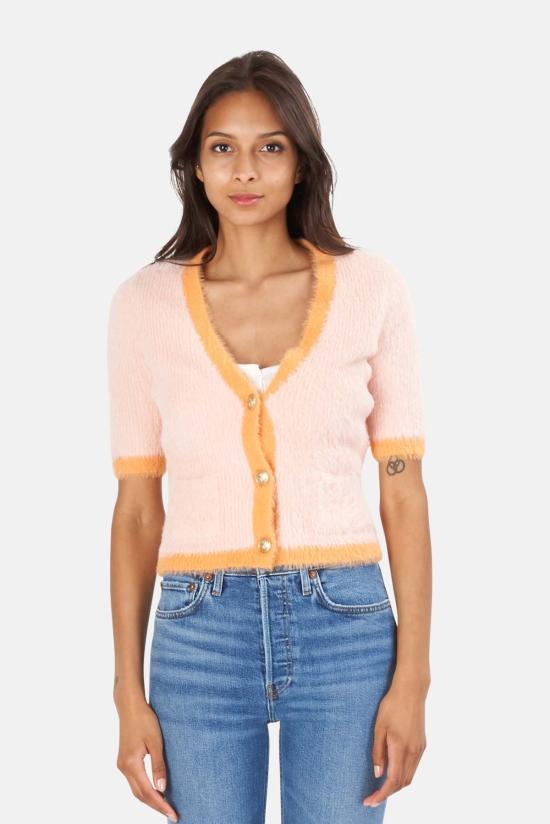  라장스 가디건 8612FUZ PINK ORANGE