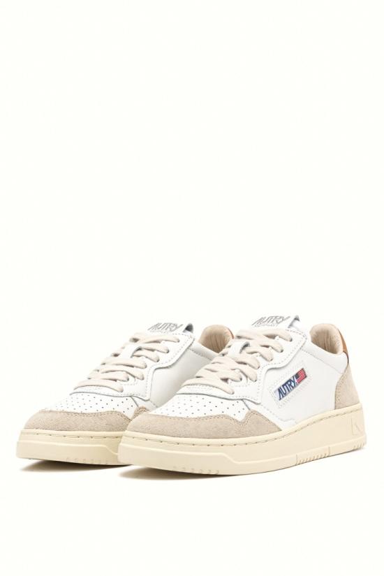 25FW 오트리 메달리스트 로우 레더 스니커즈 AULW LS02WHT BRNSUG White - AUTRY