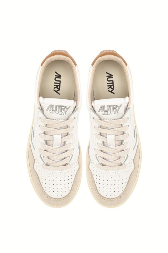 25FW 오트리 메달리스트 로우 레더 스니커즈 AULW LS02WHT BRNSUG White - AUTRY