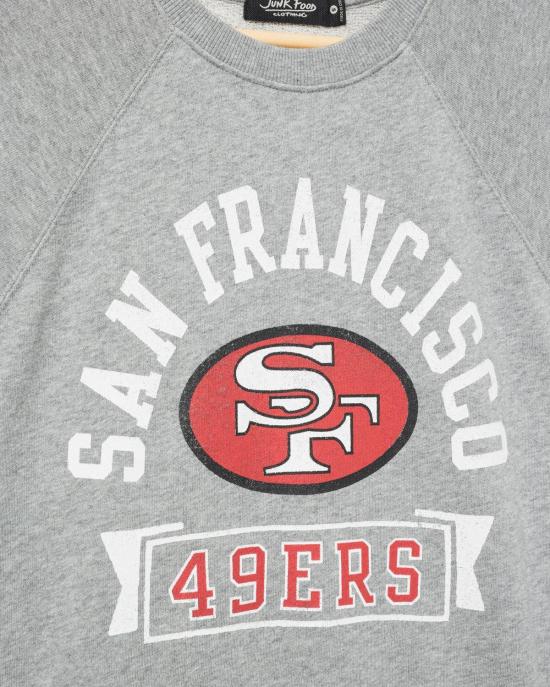  정크푸드 반팔 티셔츠 정크 푸드 49ers 래글런 탱크 헤더 그레이 - JUNK FOOD