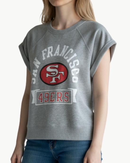  정크푸드 반팔 티셔츠 정크 푸드 49ers 래글런 탱크 헤더 그레이 - JUNK FOOD