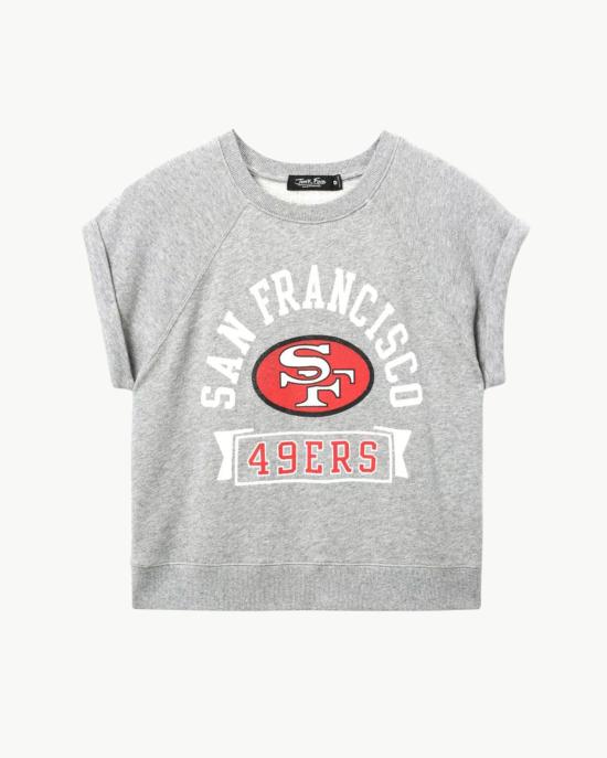 정크푸드 반팔 티셔츠 정크 푸드 49ers 래글런 탱크 헤더 그레이
