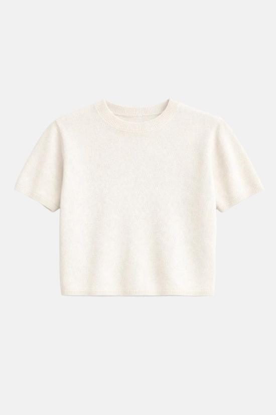  더 타일 클럽 반팔 티셔츠 M25 912 CREAM