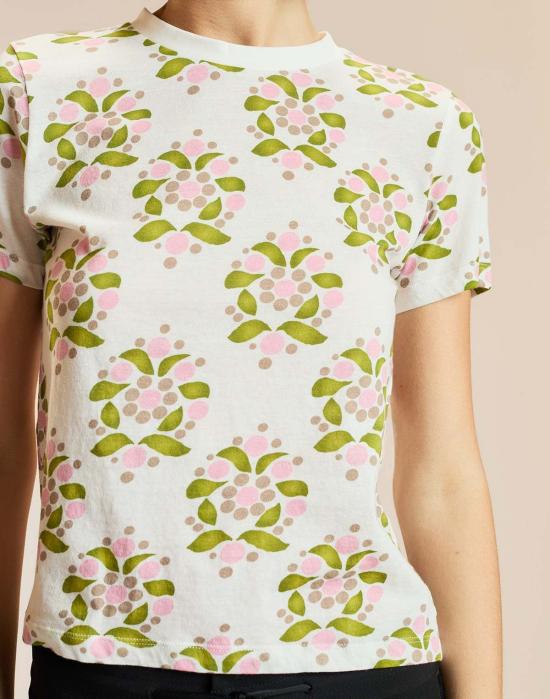  신시아 로리 반팔 티셔츠 신시아 로울리 에브리데이 티 화이트플 - CYNTHIA ROWLEY