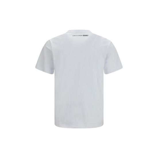 26SS 꼼데가르송 반팔 티셔츠 Comme Des Garçons 반팔 크루넥 티셔츠 화이트 - COMME DES GARCONS