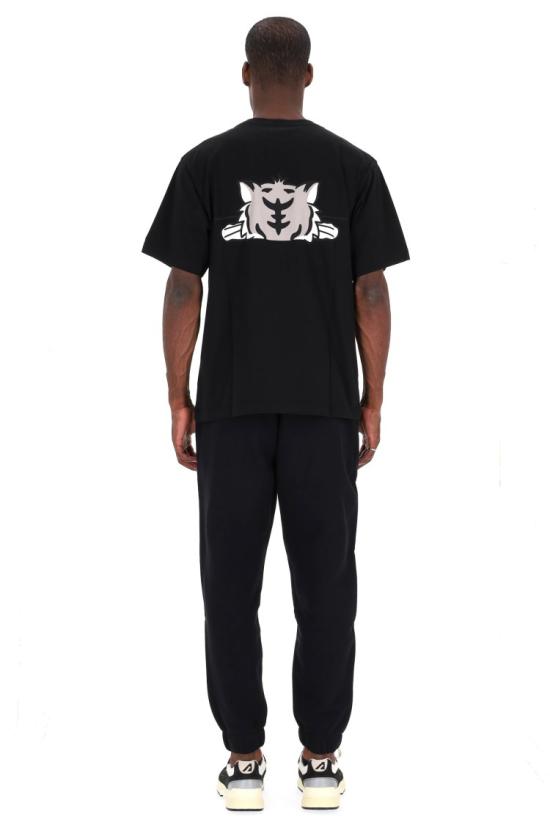 25FW 겐조 해피 타이거 코튼 오버사이즈 티셔츠 FF65TS4514SG99J Black - KENZO