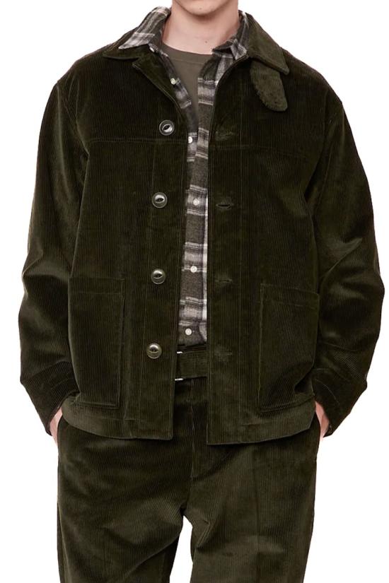  오피신 제네랄 자켓 MOTW609DARK LICHENE Black - OFFICINE GENERALE