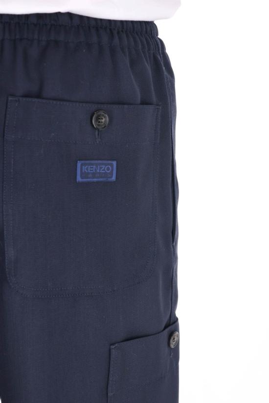 25FW 겐조 스트레이트 팬츠 FE65PA5019RE79 Black - KENZO