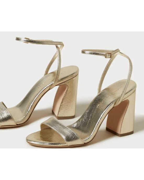  로플러랜달 샌들 뢰플러 랜달 말리아 커브드 힐 심플  샴페인 - LOEFFLER RANDALL