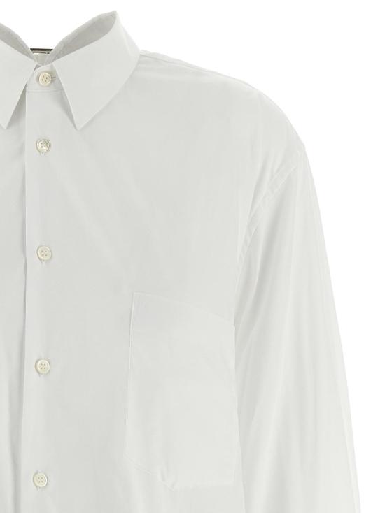  꼼데가르송 블라우스 Comme Des Garçons 코튼 포플린 블라우스 화이트 - COMME DES GARCONS