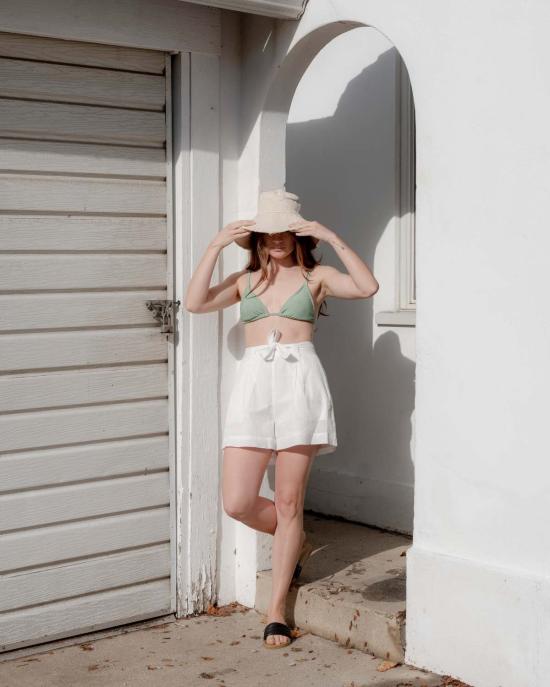  Peony Swimwear 숏팬츠 피오니 수영복 주름 면 반바지