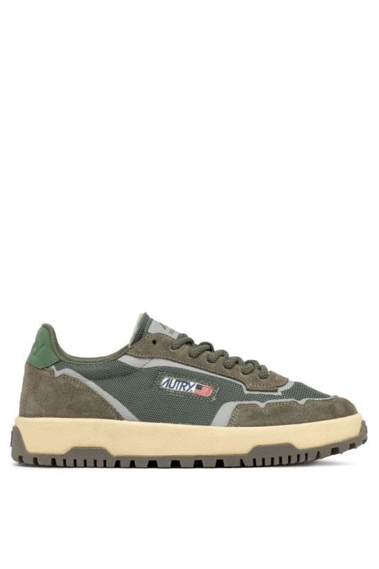 25SS 오트리 WILDPACE 로우 스니커즈 립스탑 나일론 가죽 LDLM AK02SCHIO MIL Grey