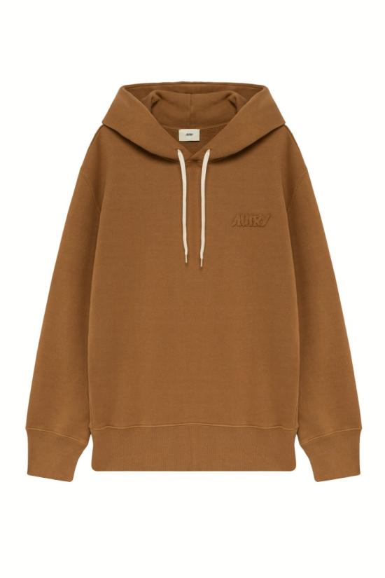 25FW 오트리 후드 티셔츠 HOPW M1HNWALNUT Brown