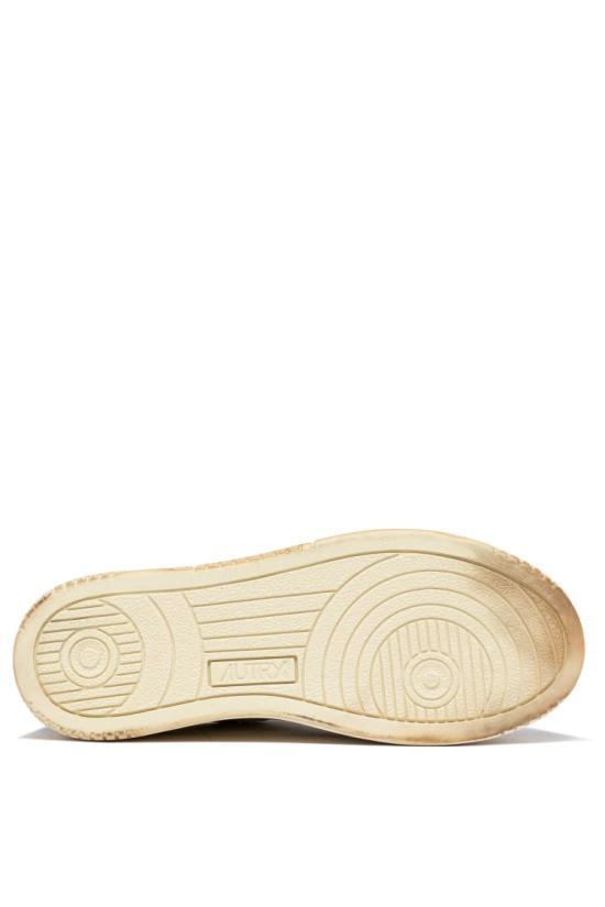 25SS 오트리 슈퍼 빈티지 메달리스트 로우 레더 스니커즈 AVLW SV47WHT CEL RTUP Neutrals - AUTRY