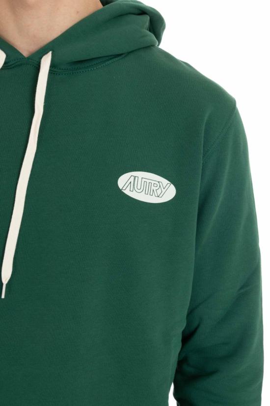  오트리 로고 후드 티셔츠 HOPM 02JVJERSEY GREEN Green - AUTRY