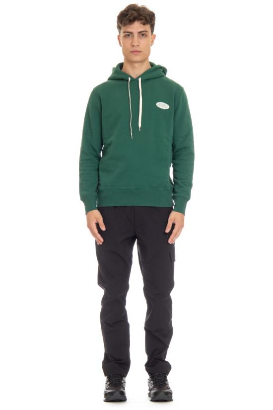  오트리 로고 후드 티셔츠 HOPM 02JVJERSEY GREEN Green