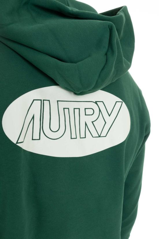  오트리 로고 후드 티셔츠 HOPM 02JVJERSEY GREEN Green - AUTRY