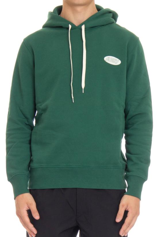  오트리 로고 후드 티셔츠 HOPM 02JVJERSEY GREEN Green - AUTRY