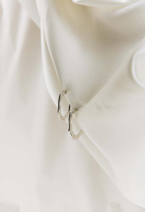  더 엔케이씨 스토어 이어링 Ss Jewelry 플랫 후프  실버 - THE NKC STORE