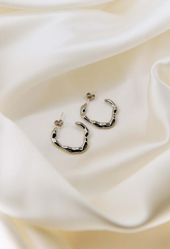  더 엔케이씨 스토어 이어링 Ss Jewelry 플랫 후프  실버