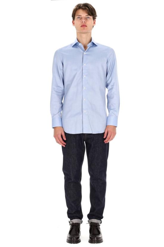 25FW 피나모레 셔츠 ML 149197 C0238T 205 Blue - FINAMORE