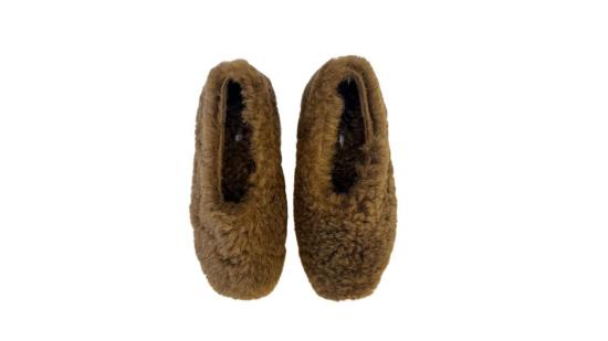  Hvoya 플랫 슈즈 Fur Fur Ballerinas Long Brown