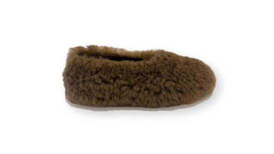  Hvoya 플랫 슈즈 Fur Fur Ballerinas Long Brown - OTHER BRANDS