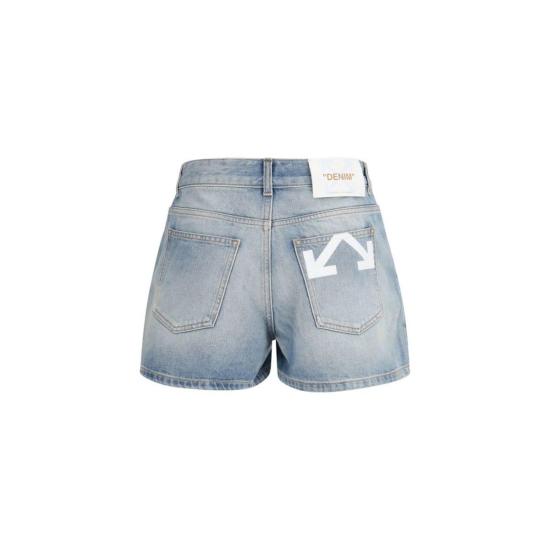 26SS 오프화이트 데님 숏팬츠 더 돌 버뮤다 쇼츠 블루 - OFF WHITE