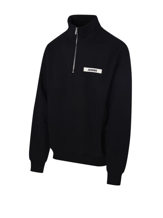 26FW 자크뮈스 하프 집업 스웨트 셔츠 SSM00313AJ00174 990 BLACK - JACQUEMUS