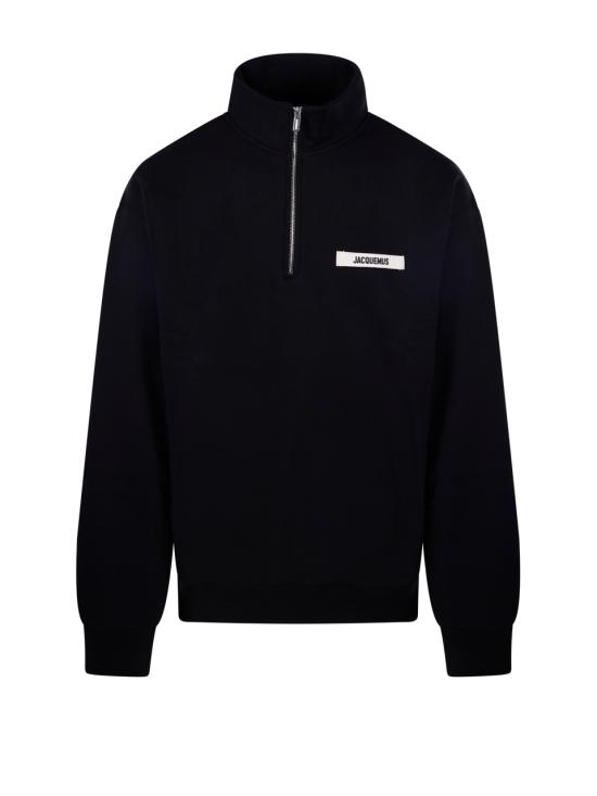 26FW 자크뮈스 하프 집업 스웨트 셔츠 SSM00313AJ00174 990 BLACK