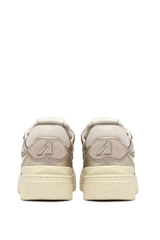 25FW 오트리 CLC 로우탑 레더 스니커즈 ROLW MB01WHT PLATINUM Neutrals - AUTRY