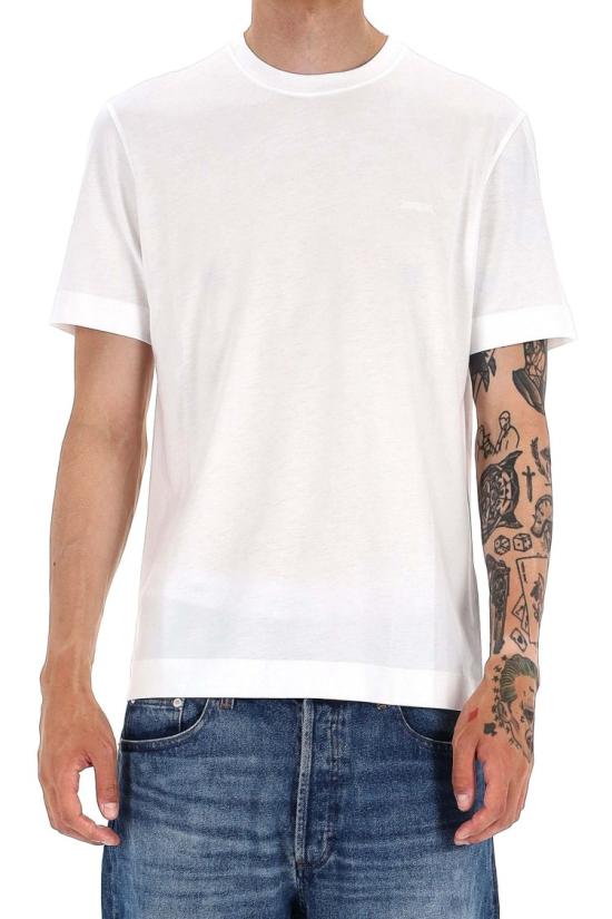25SS 에르메네질도제냐 반팔 티셔츠 UF360A9 F765N00 White