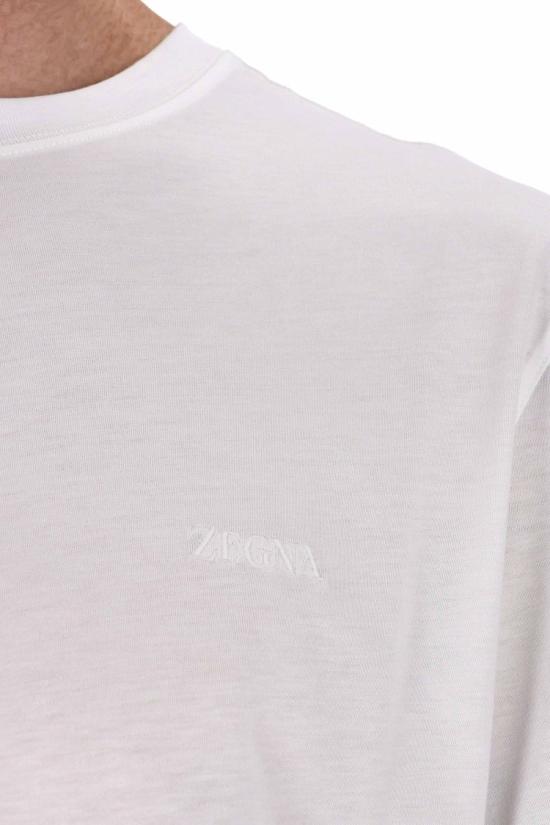25SS 에르메네질도제냐 반팔 티셔츠 UF360A9 F765N00 White - ERMENEGILDO ZEGNA