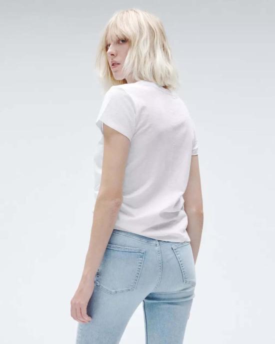  랙앤본 반팔 티셔츠 Rag & Bone The Slub Tee Bright White - RAG & BONE