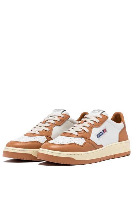25SS 오트리 메달리스트 로우 레더 스니커즈 AULW WB53WHT SNDSTRM Brown - AUTRY