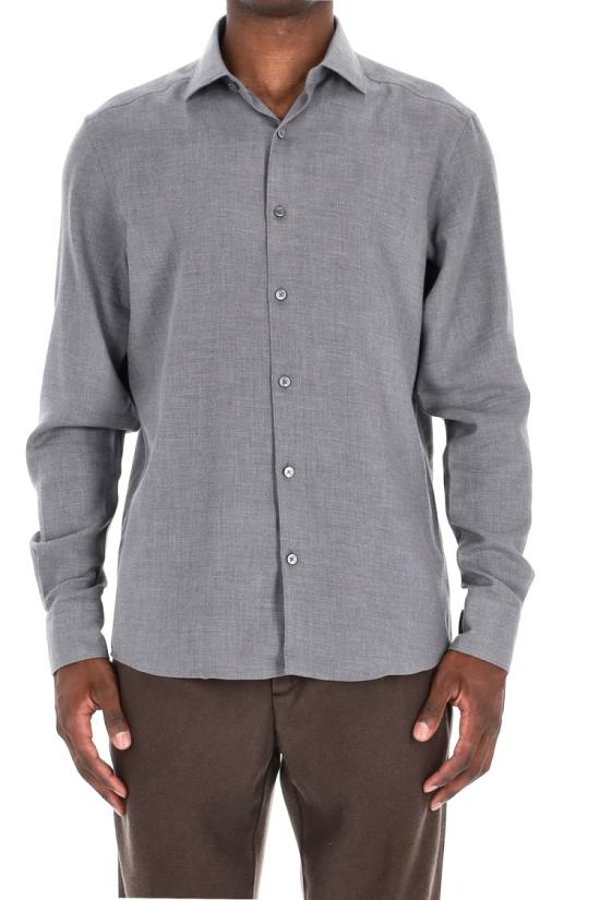 25FW 에르메네질도제냐 셔츠 E8X44A6 SRF5 2046 Grey - ERMENEGILDO ZEGNA